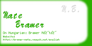 mate bramer business card